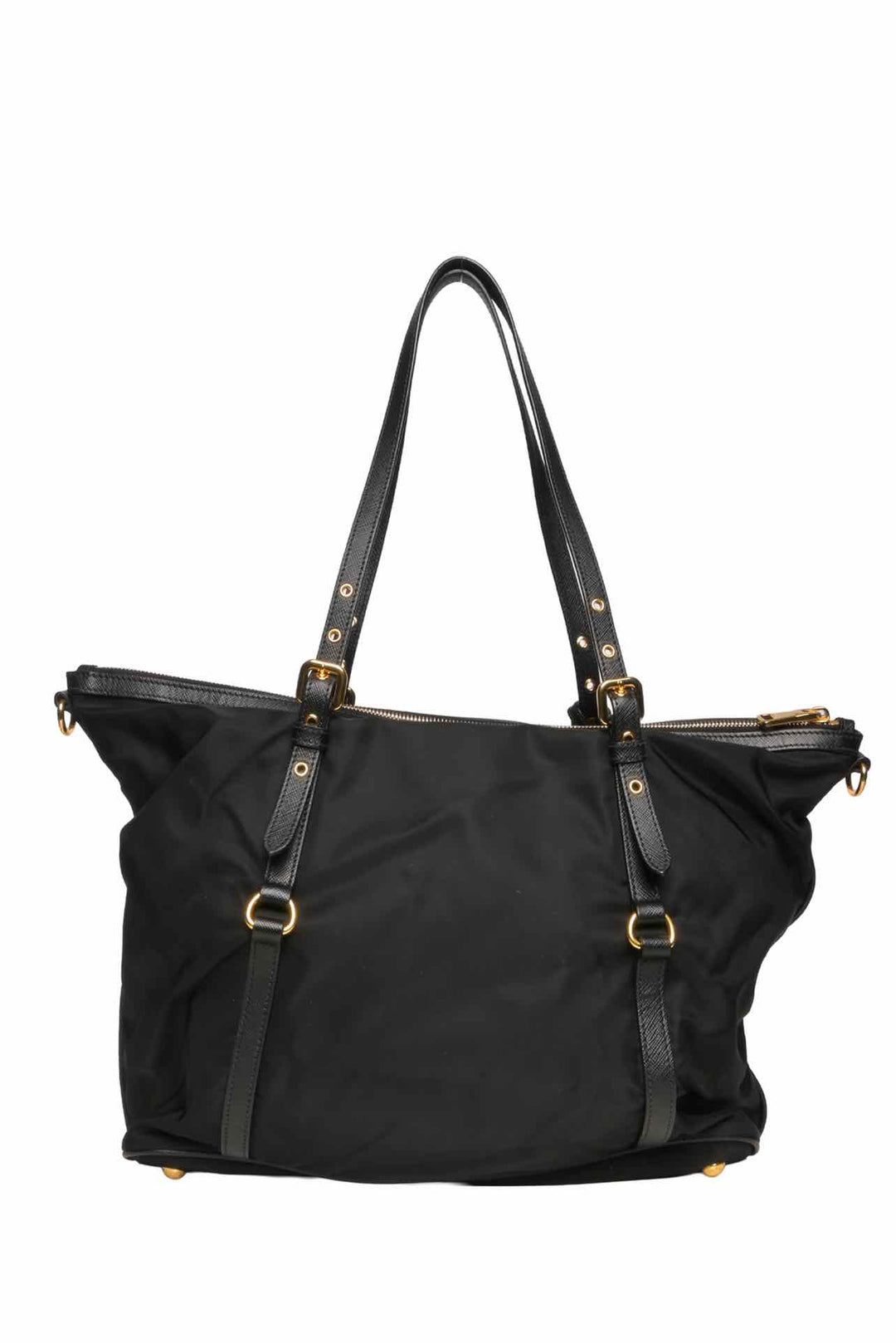 Prada Tessuto Nylon & Saffiano Trim Tote