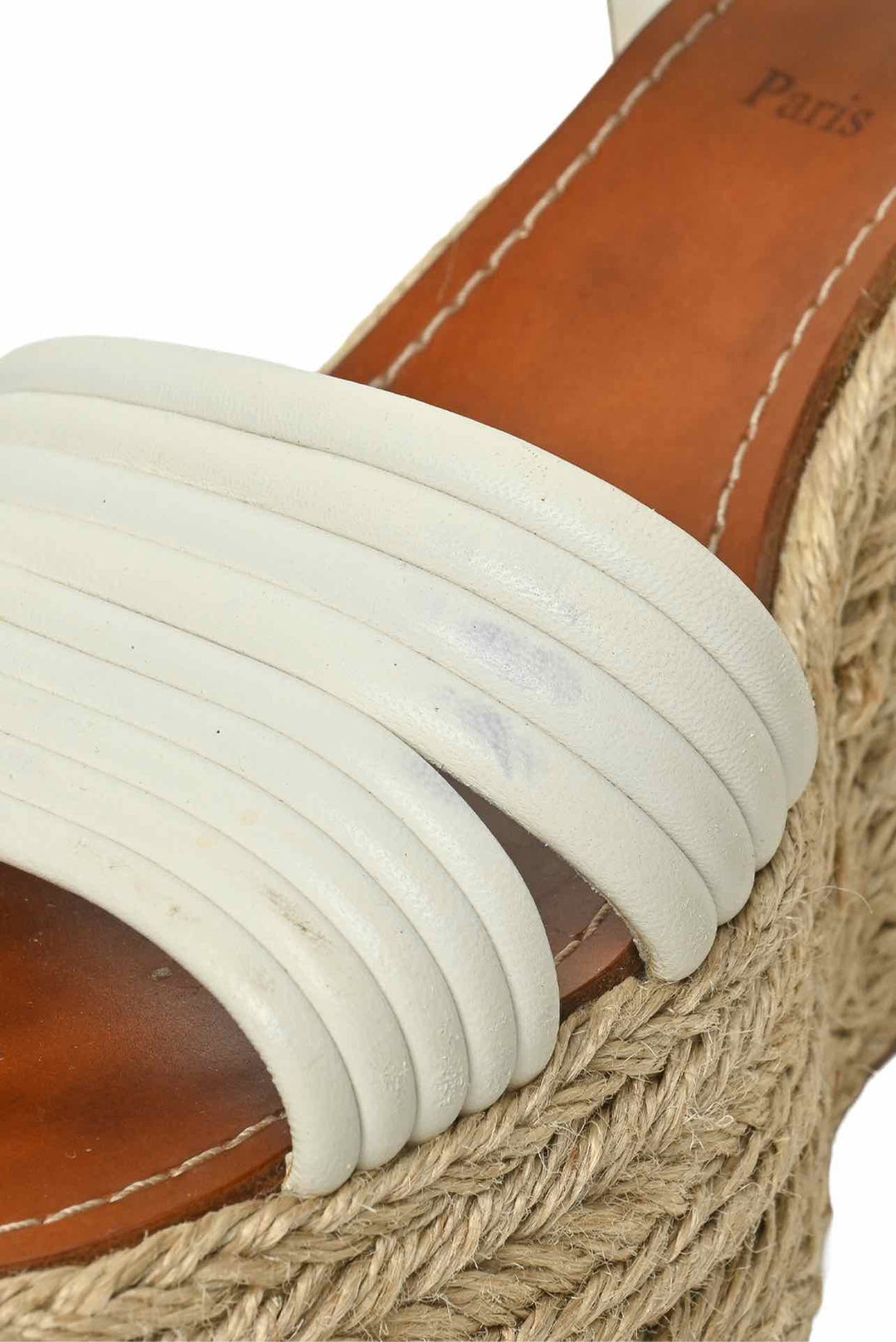 Christian Louboutin Size 39 Manola Leather Espadrille Wedges Sandals