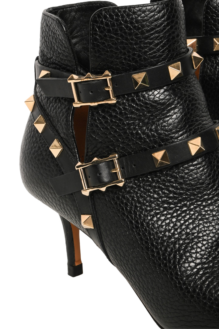 Valentino Size 35.5 Rockstud Pointed-Toe Ankle Boots