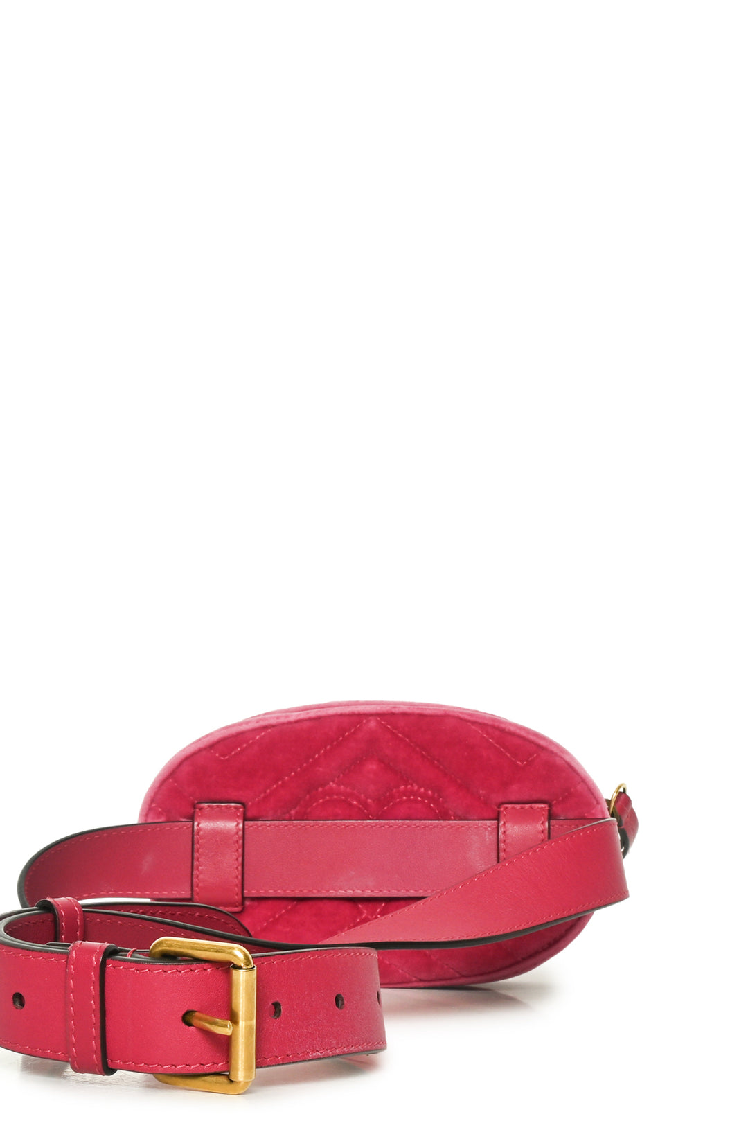 Gucci Chevron Velvet GG Marmont Belt Bag