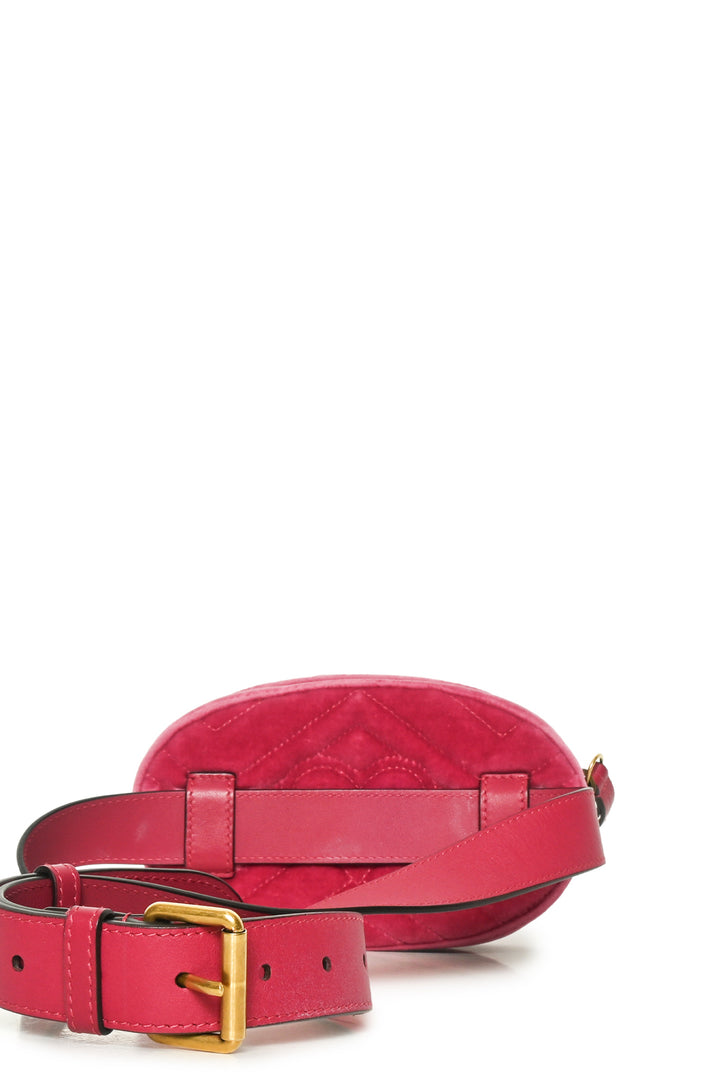 Gucci Chevron Velvet GG Marmont Belt Bag