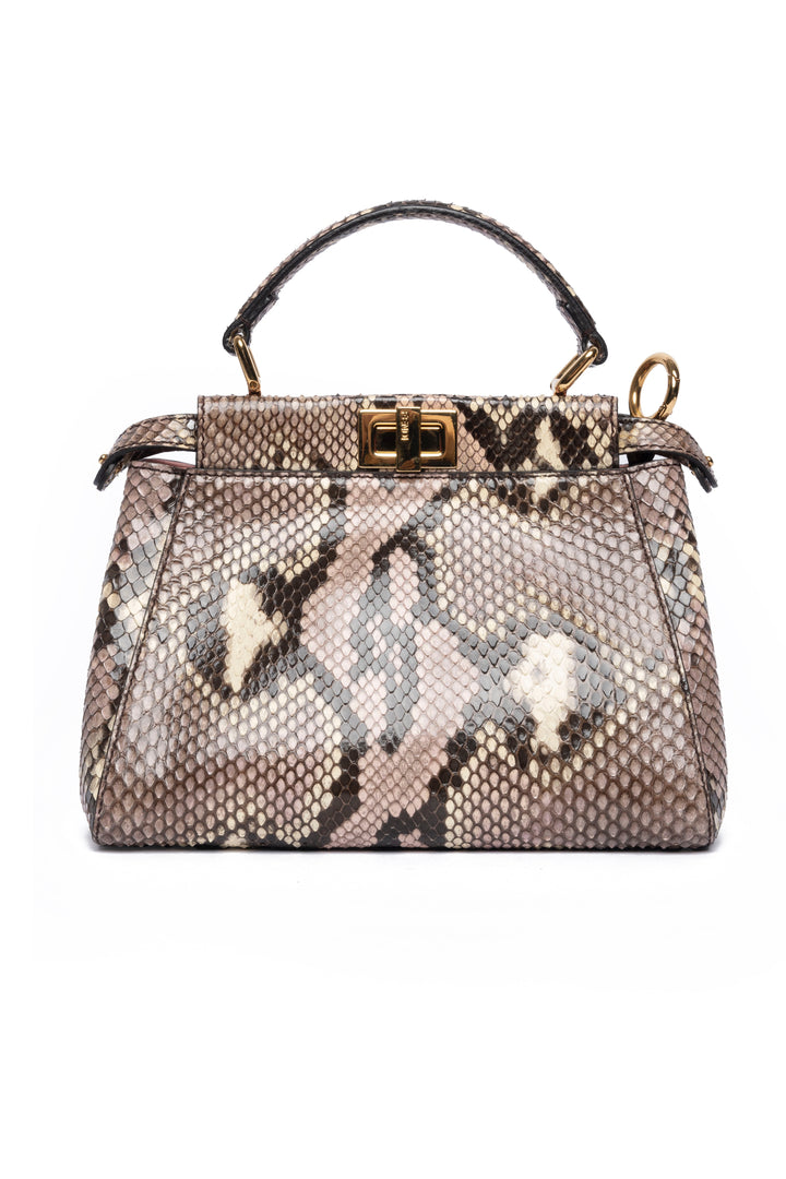 Fendi Python Mini Peekaboo Bag