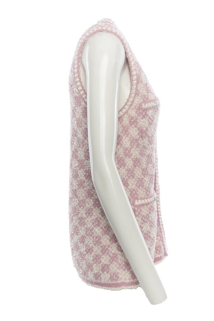 Chanel Size 34 2023 Patterned Metallic Tweed Vest