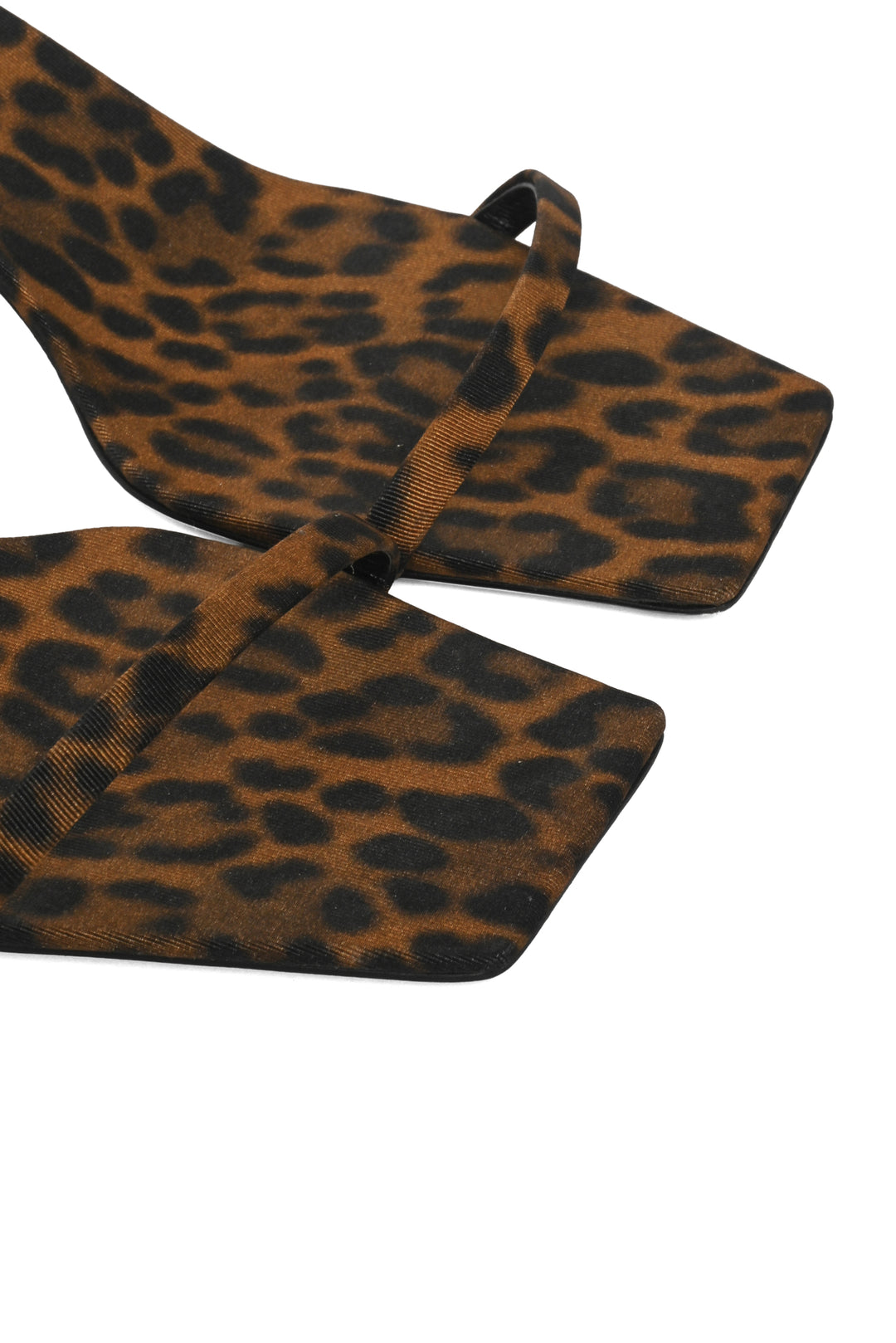 Saint Laurent Size 38 Jaspe 55 Leopard Grosgrain Sandals
