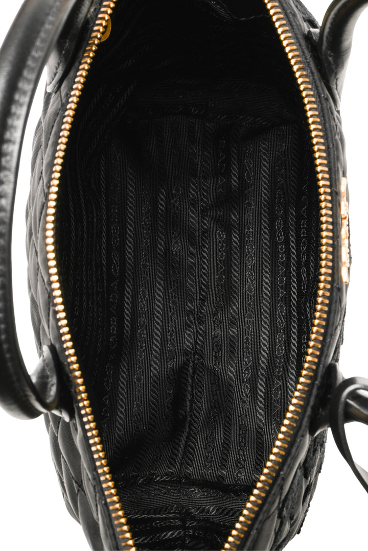 Prada Floral Embroidered Corsaire Tote