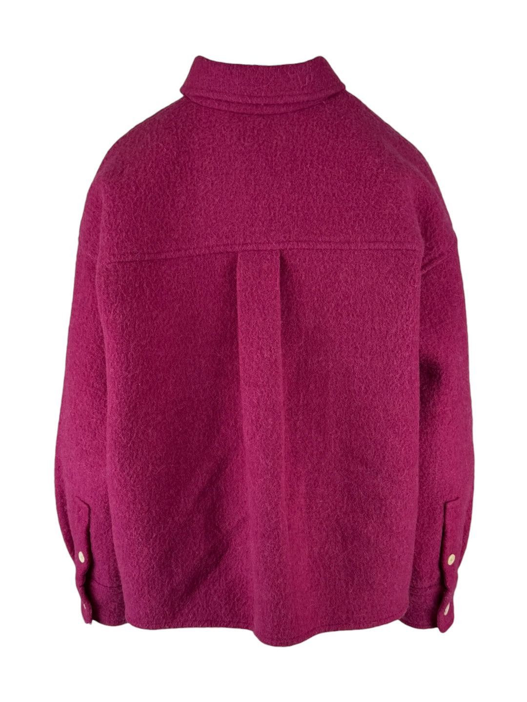 Isabel Marant Size 38 Hanao Crop Boiled Wool-Blend Shirt Jacket