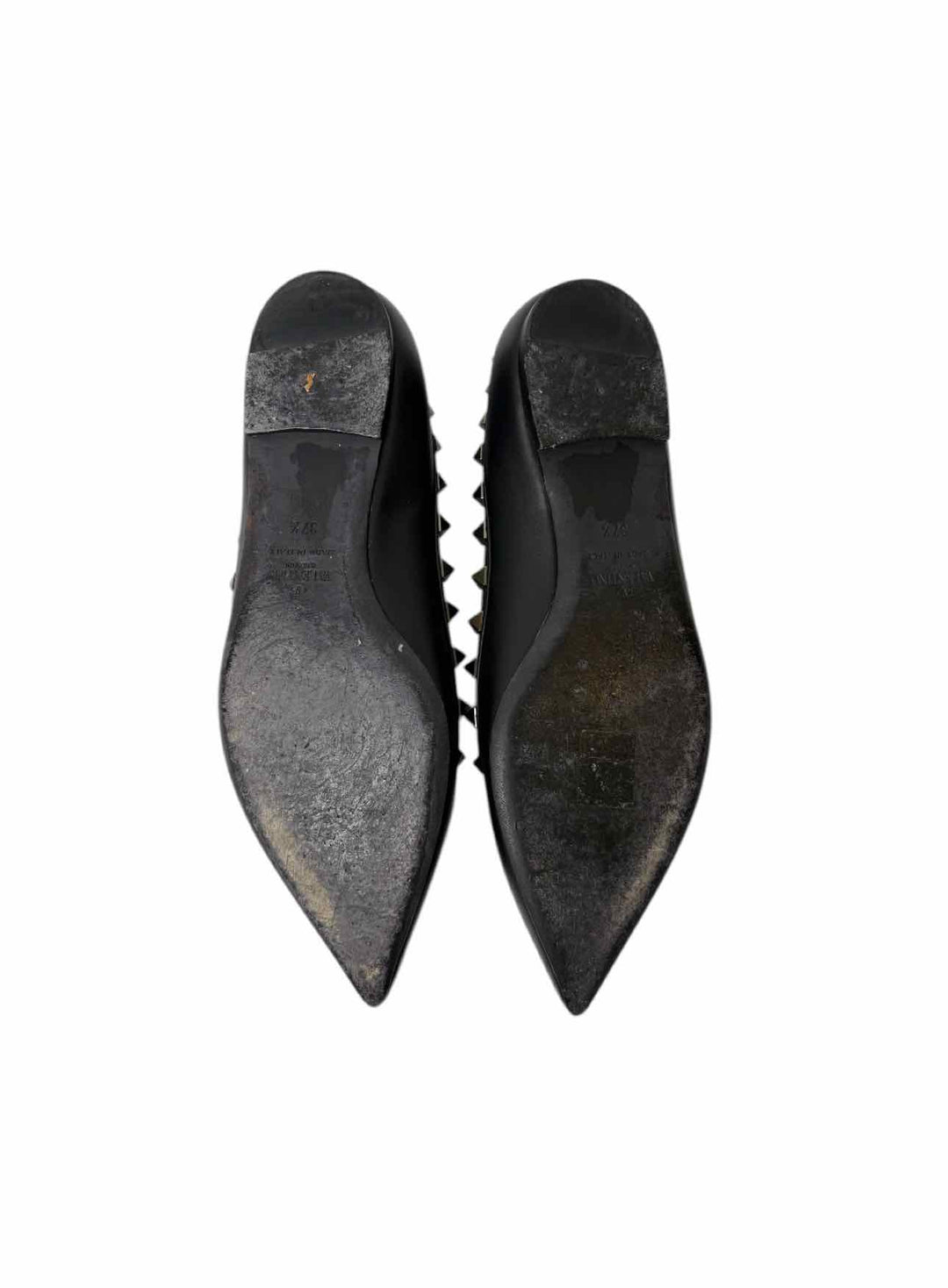 Valentino Size 37.5 Rockstud Leather Flats