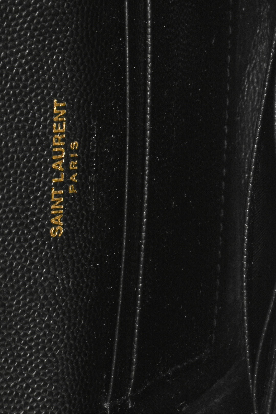 Saint Laurent Small Cassandre Powder Grain Leather Wallet