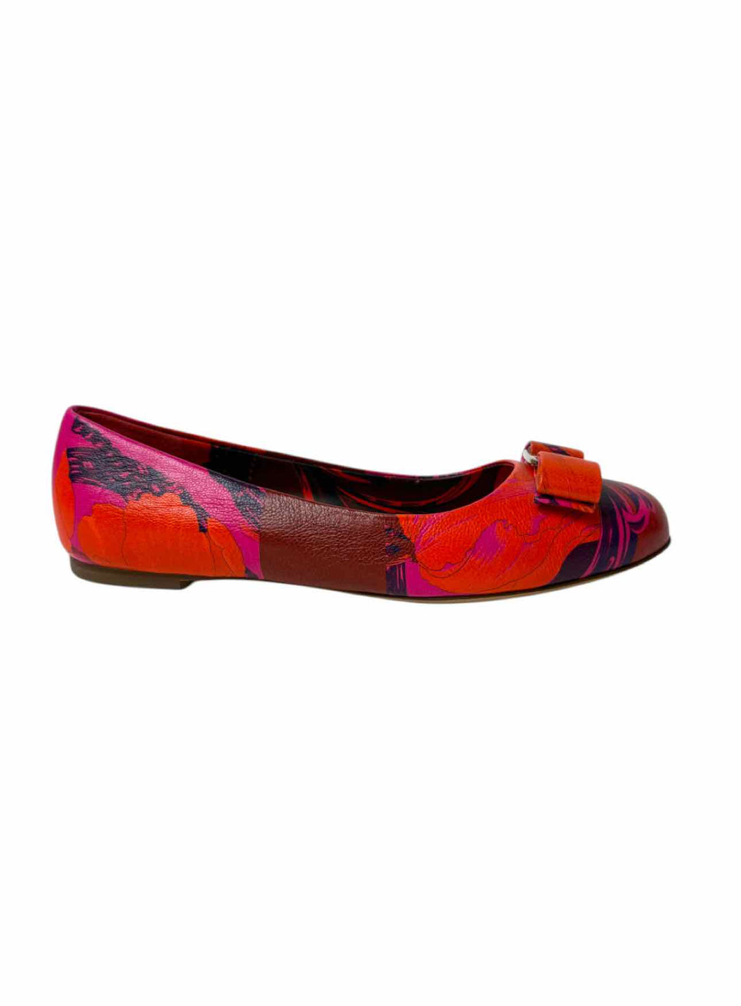 Ferragamo Size 6 Varina Icon Ballerina Leather Flats