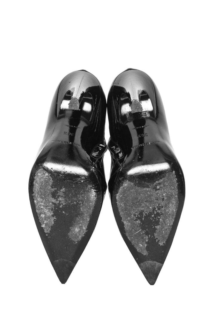Balenciaga Size 36.5 Patent Leather Ankle Boots