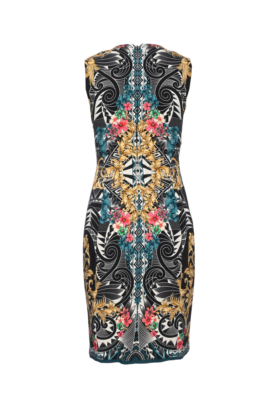 Versace Collection Size 6 Printed Sleeveless Midi Dress