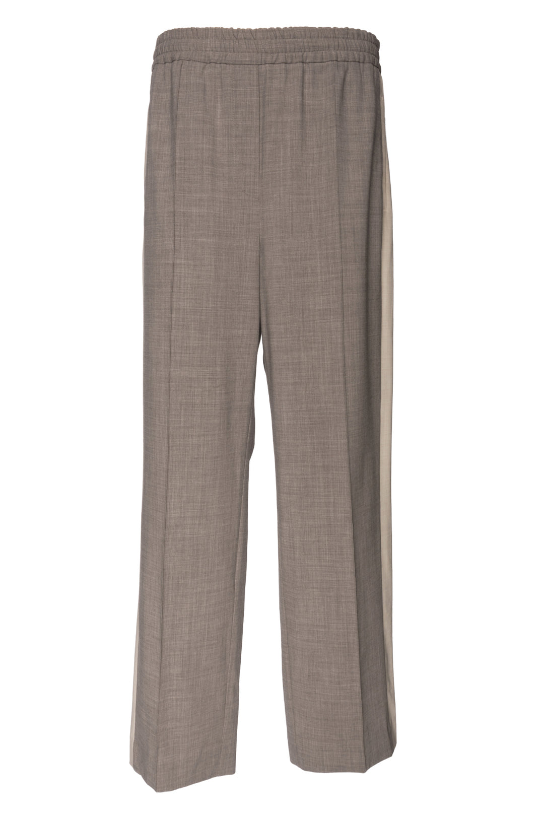Lorena Antoniazzi Size 10 Stretch Wool Side-Stripe Pants