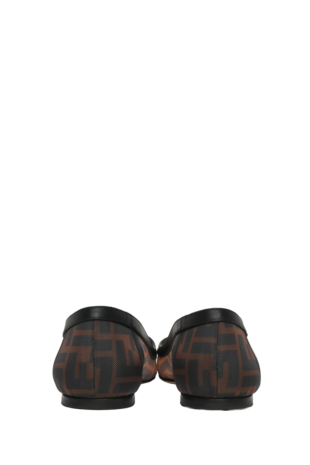 Fendi Size 38 Zucca Mesh Ballerina Flats