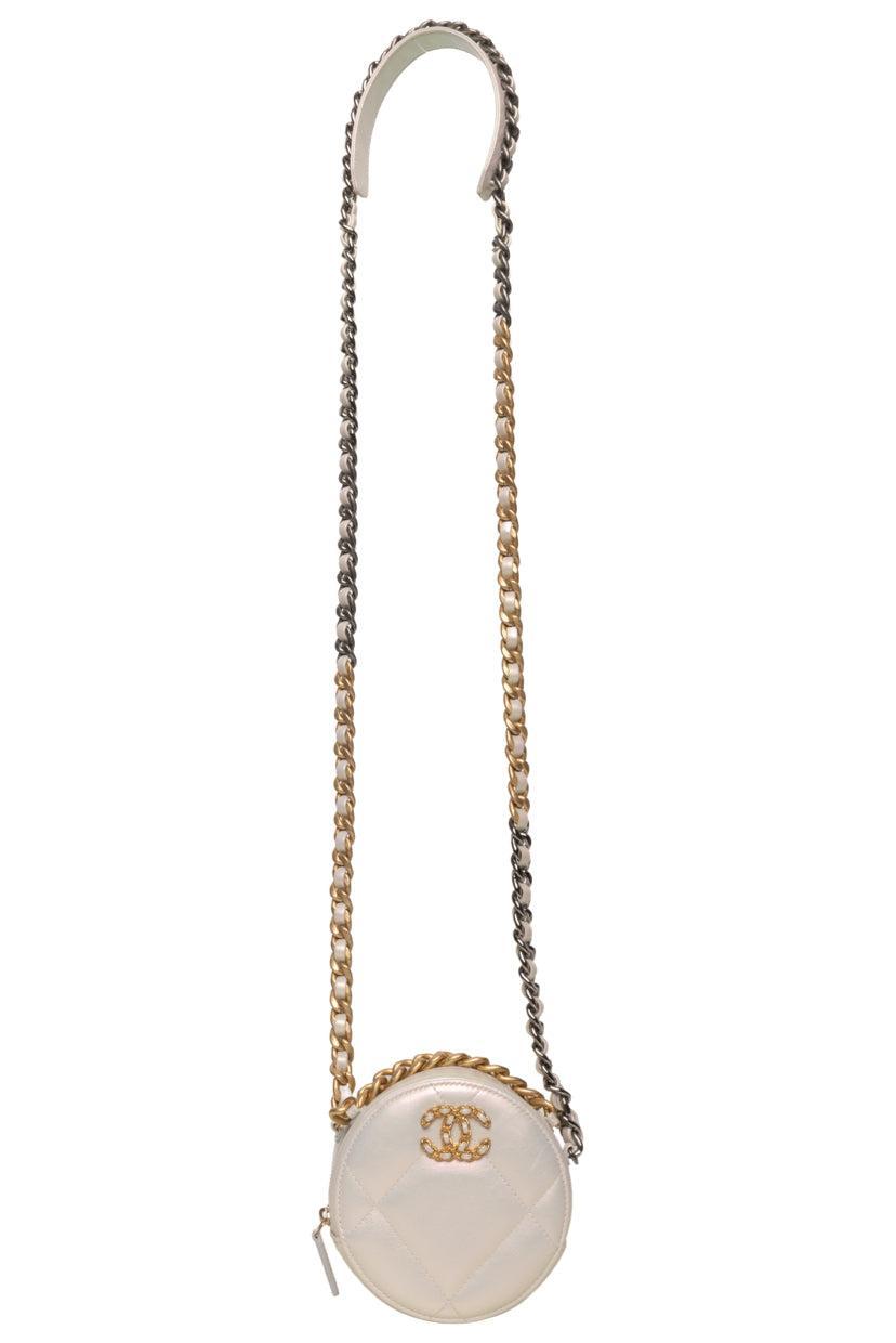 Chanel 2020 Chanel 19 Iridescent Round Clutch on Chain
