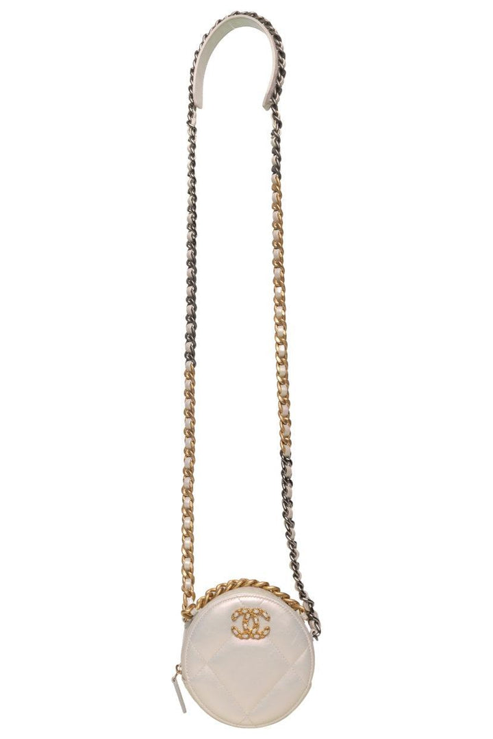 Chanel 2020 Chanel 19 Iridescent Round Clutch on Chain