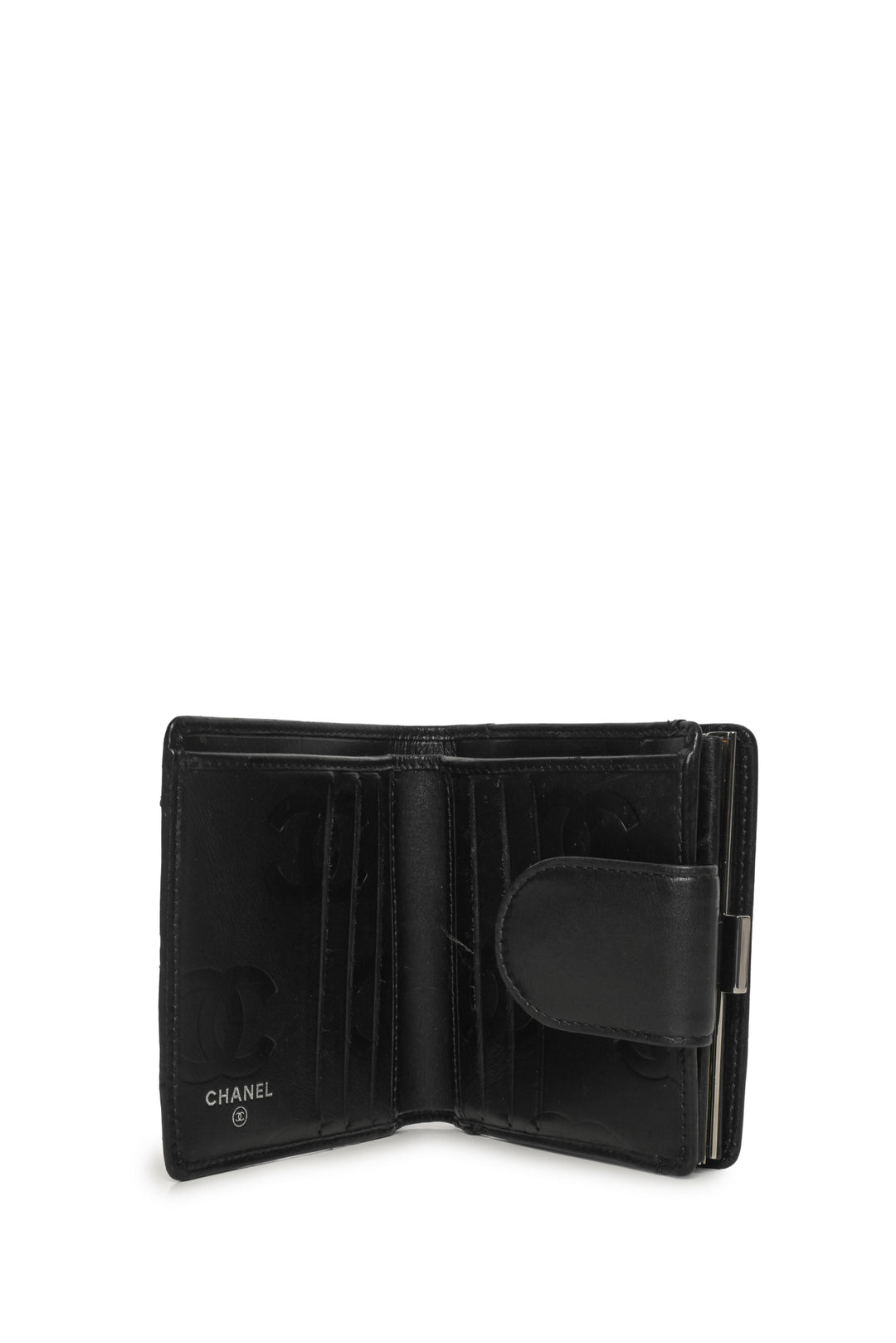 Chanel 2009-2010 Quilted Ligne Cambon Bi-fold Compact Wallet