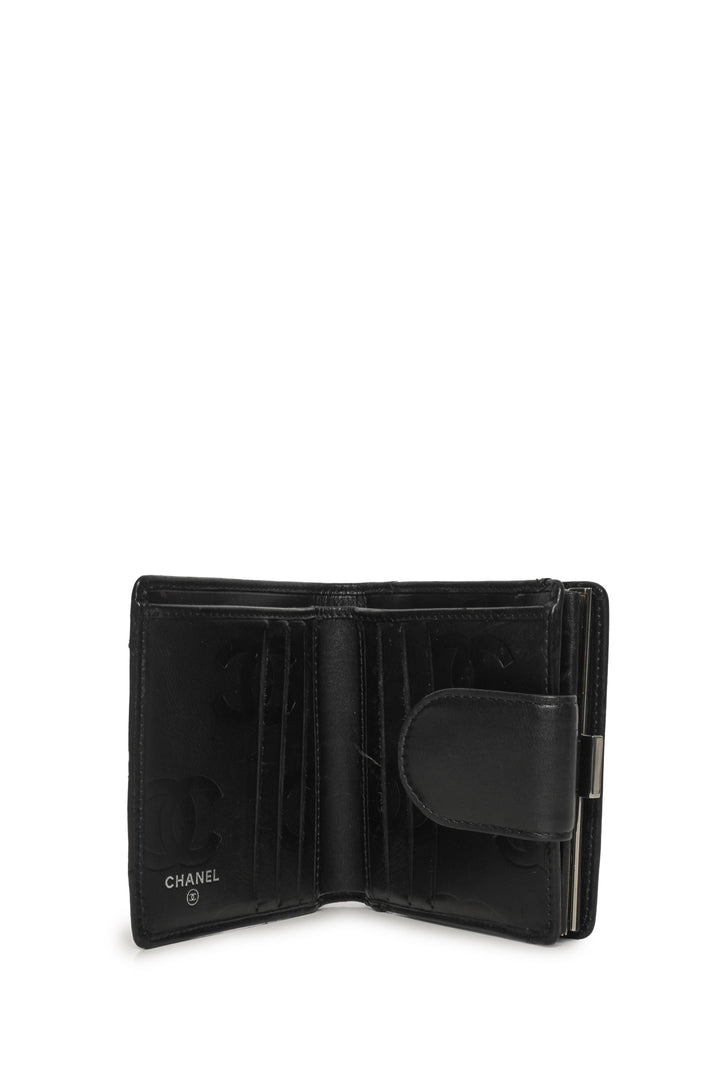 Chanel 2009-2010 Quilted Ligne Cambon Bi-fold Compact Wallet