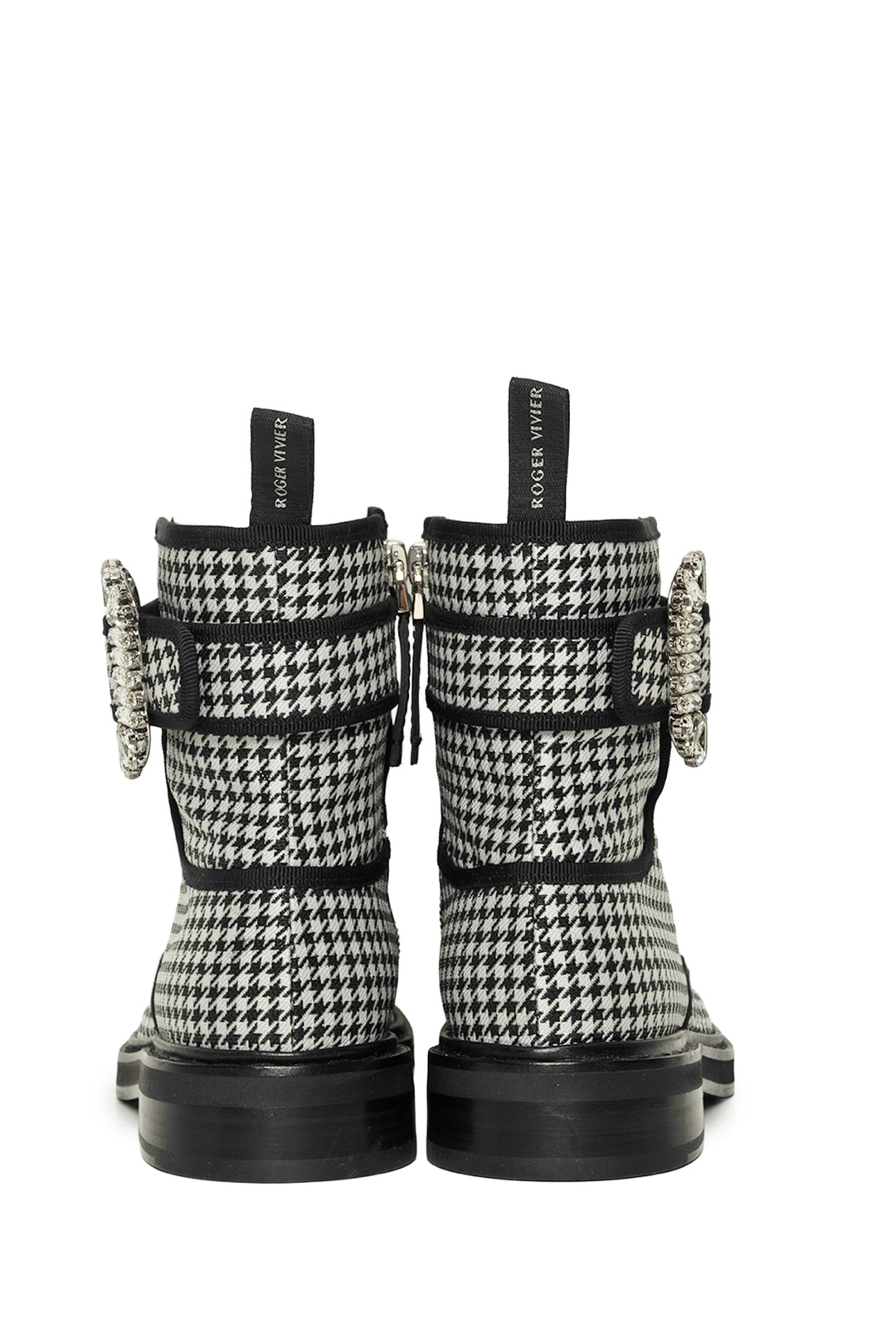 Roger Vivier Size 35 Viv Ranger Houndstooth Ankle Boots