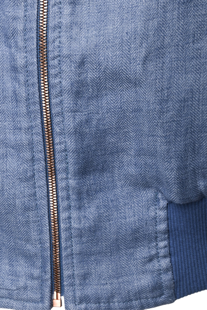 Autori Capresi Size M Linen Zip Bomber Jacket