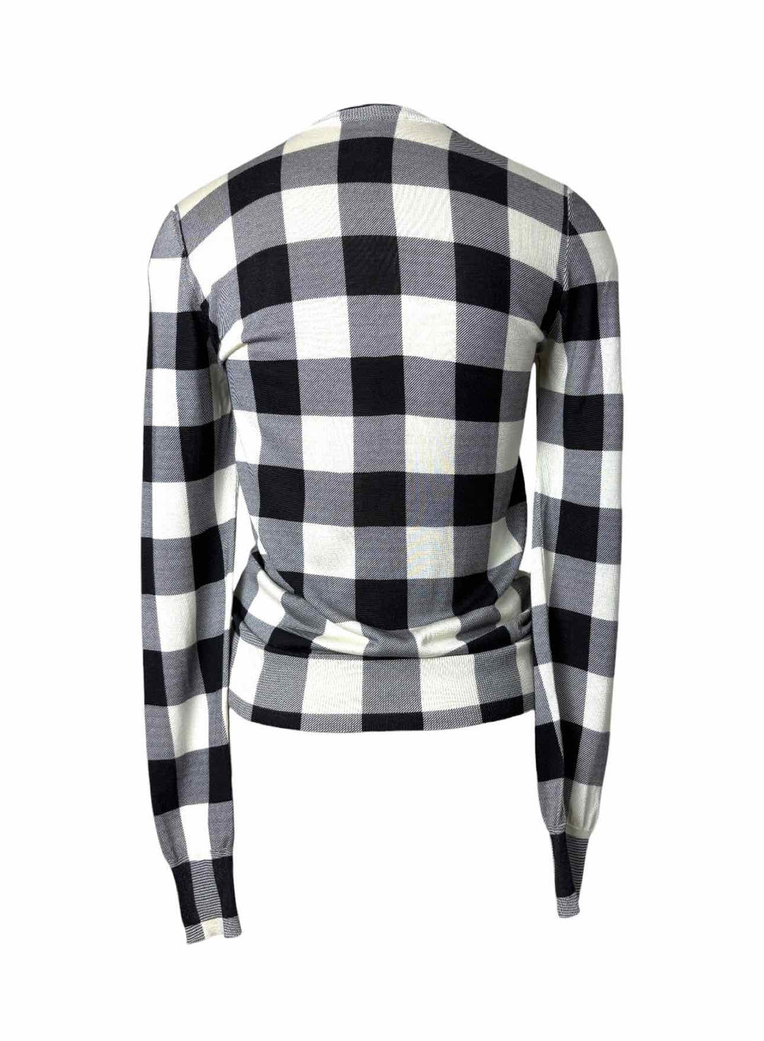 Dolce & Gabbana Size 40 Check Silk Cardigan