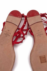Valentino Size 36 Rockstud Caged Flat Sandals
