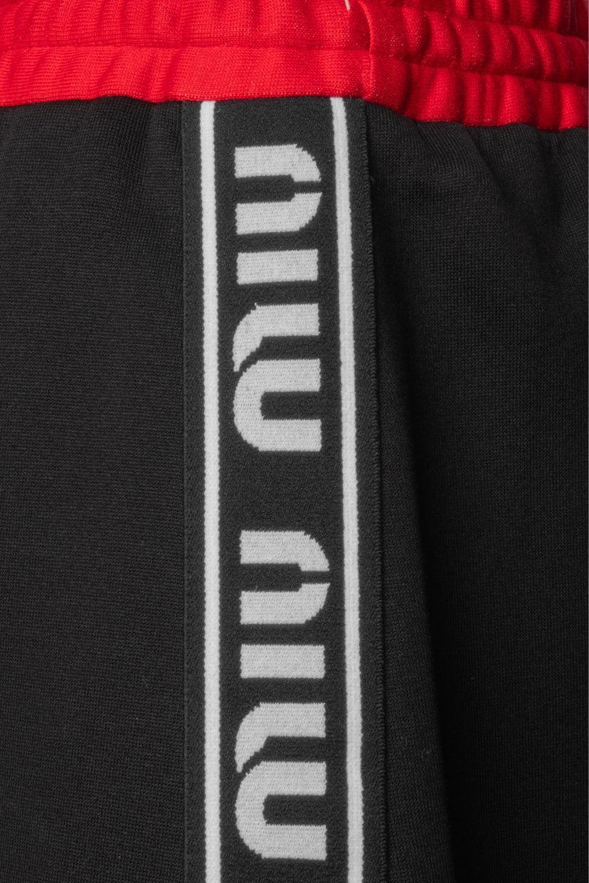 Miu Miu Size L 2018 Logo Tape Mini Skirt