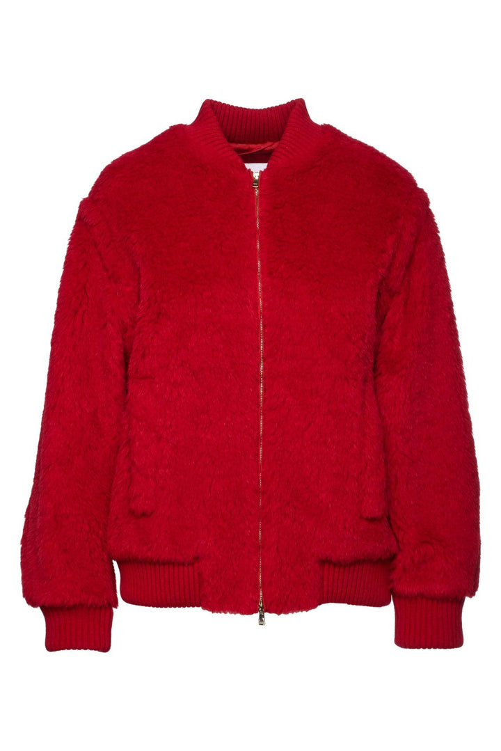 Max Mara Size 8 Felice Teddy Bomber Jacket