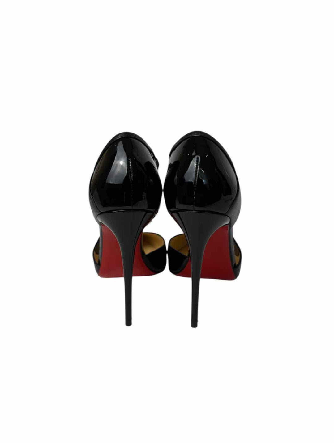 Louboutin Size 38.5 Crissos Crossover Patent Leather Pumps