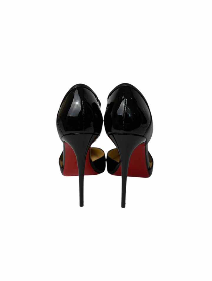 Louboutin Size 38.5 Crissos Crossover Patent Leather Pumps