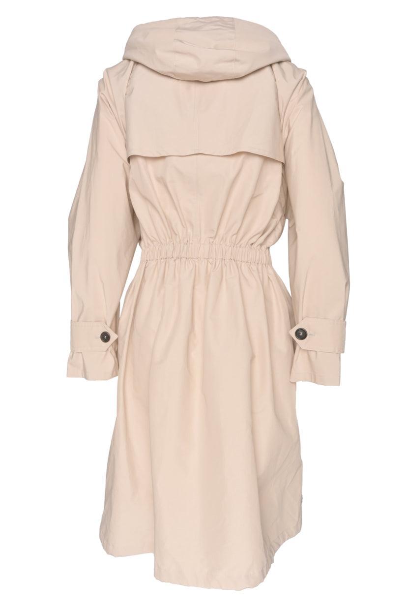 Prada Size 38 2018 Hooded Cotton Blend Poplin Trench eCoat