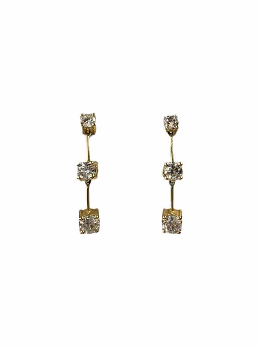 14Kt Gold Diamond Drop Earrings