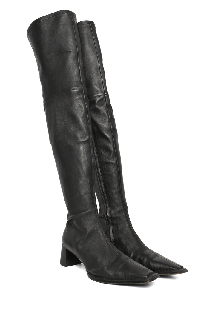 Alexander Wang Size 36.5 Aldrich Leather Tigh-High Boots