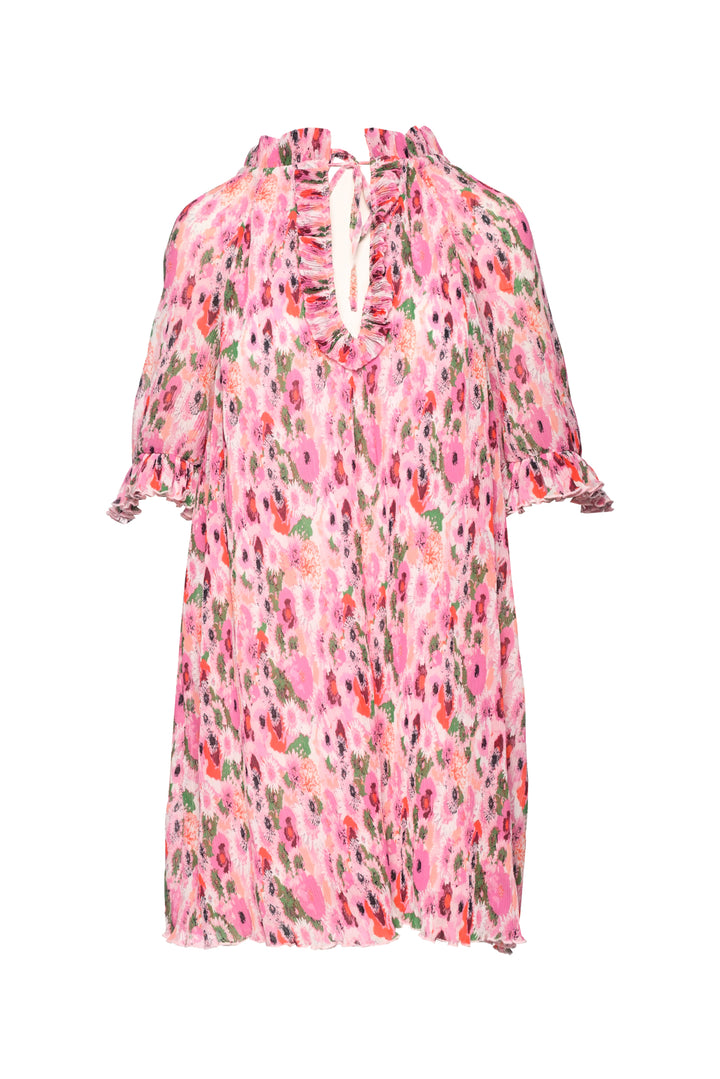 Ganni Size 32 Sugar Plum Georgette Ruffle Mini Dress