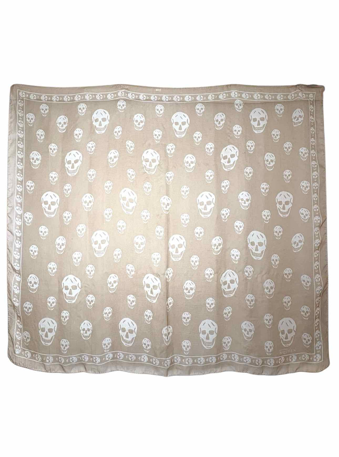 Alexander Mcqueen Silk Skull Pattern Scarf