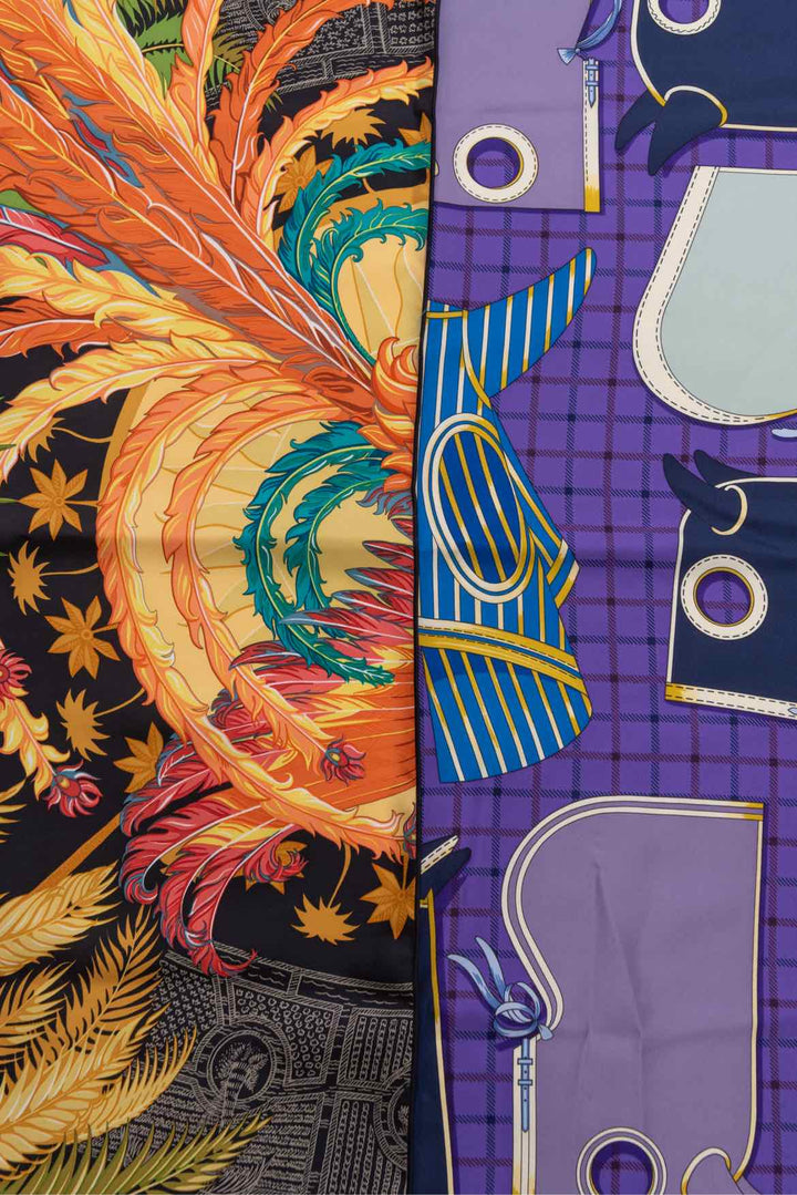 Hermes Mythiques Phoenix Print Silk Square Scarf