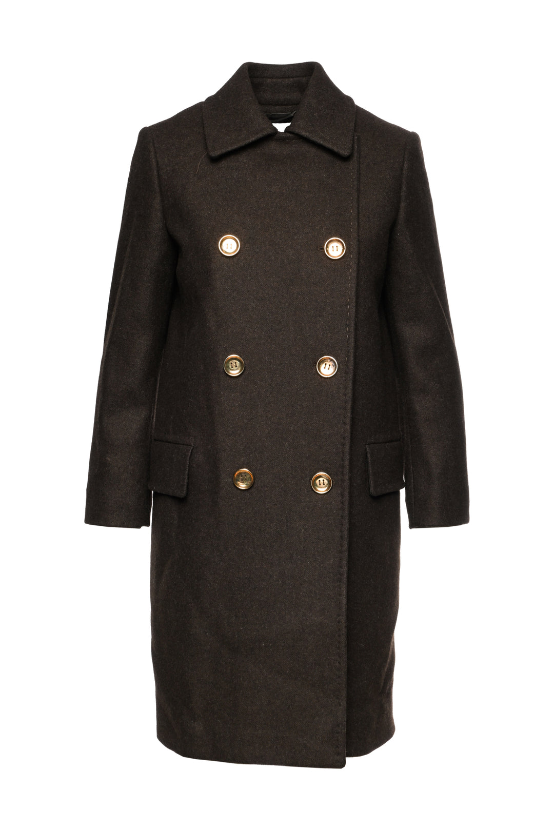 Max Mara Size 2 Double Breasted Wool & Angora Coat
