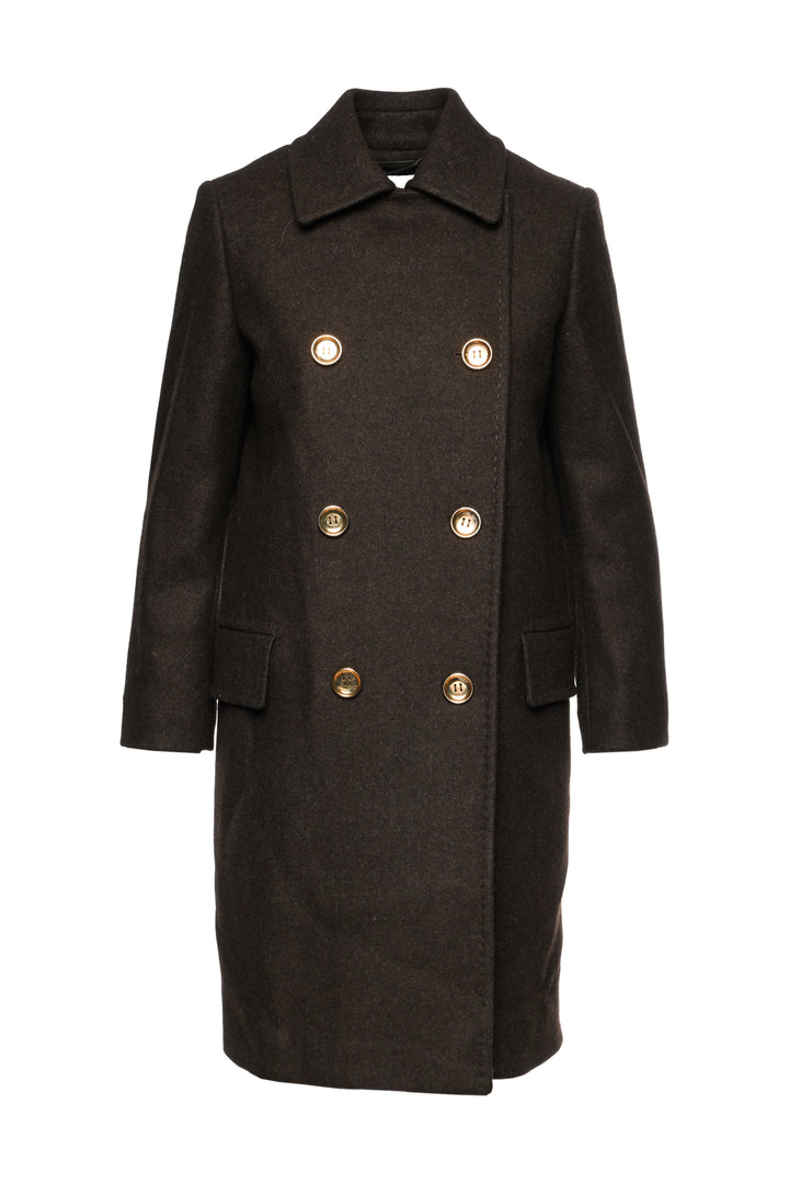 Max Mara Size 2 Double Breasted Wool & Angora Coat