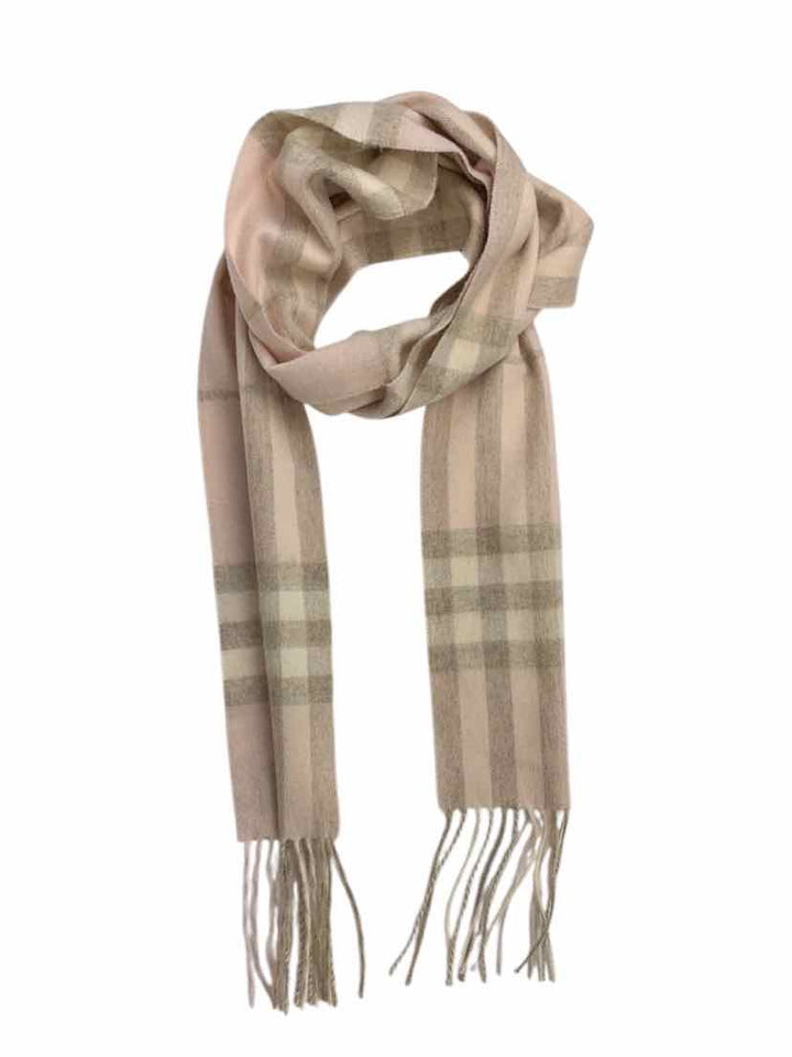 Burberry Size OS Cashmere Novacheck Fringe Scarf