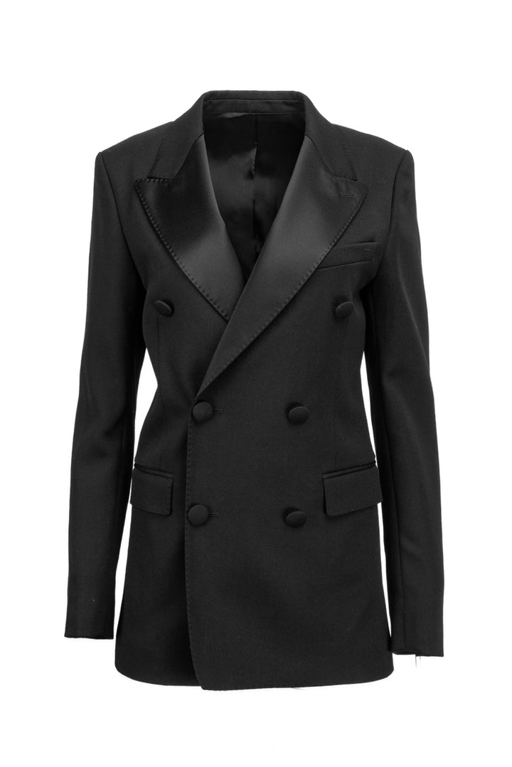 Ami Size 44 Double Breasted Wool Gabardine Blazer