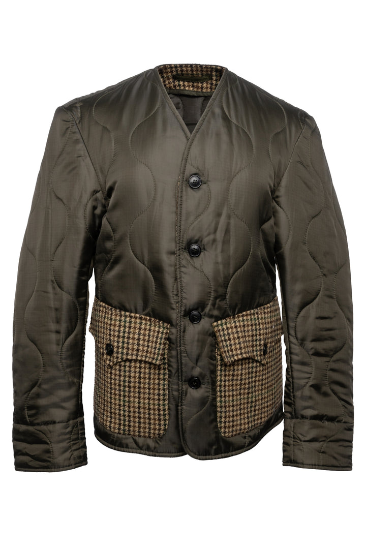 Fortela Size M Quilted Mixed Media Jacket