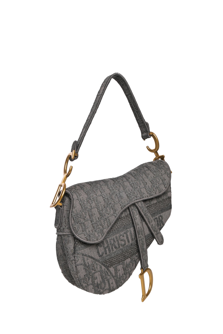 Dior 2020 Oblique Canvas Medium Saddle Bag