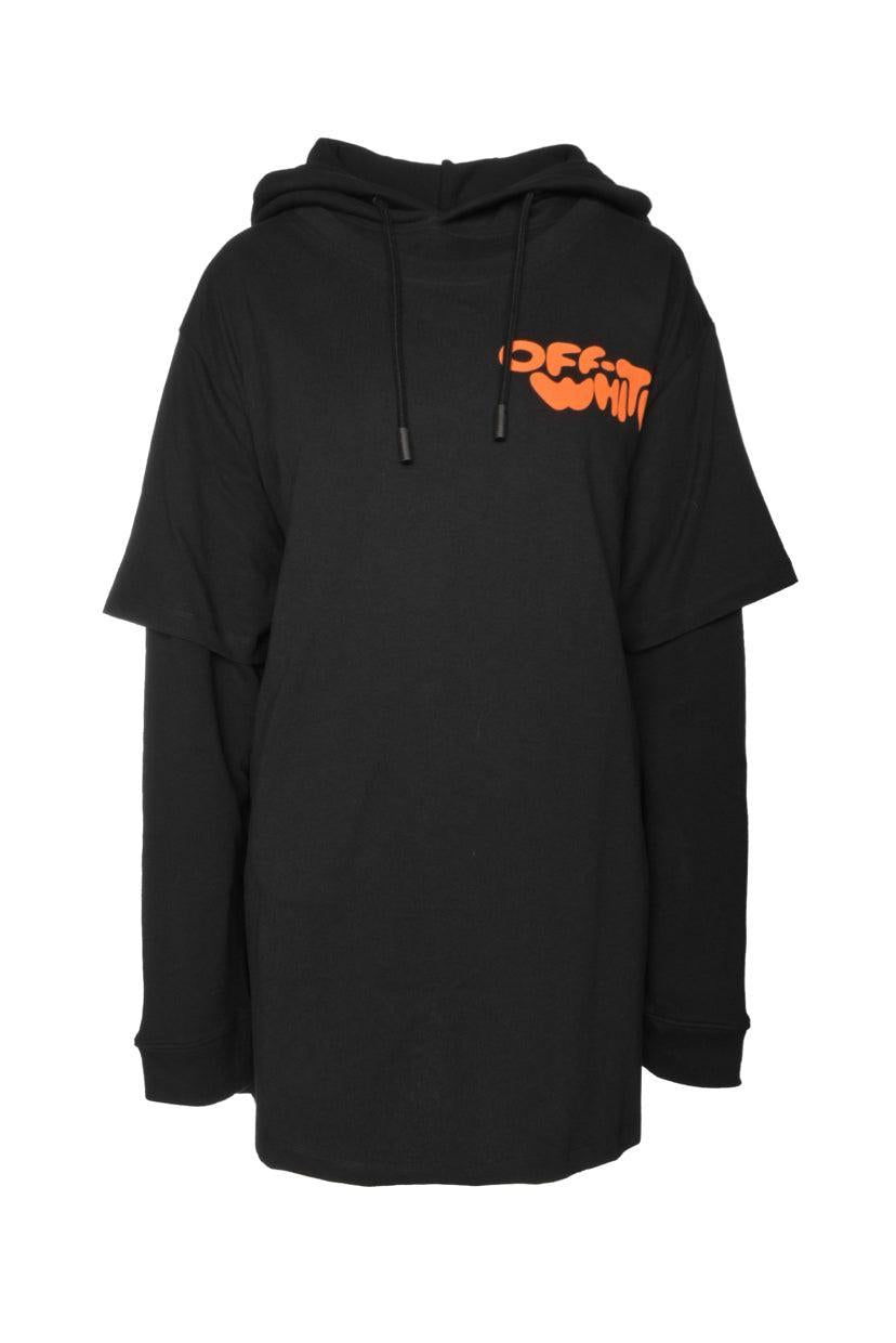 OFF-WHITE Size L Men's Bubble Font T-shirt Hoodie
