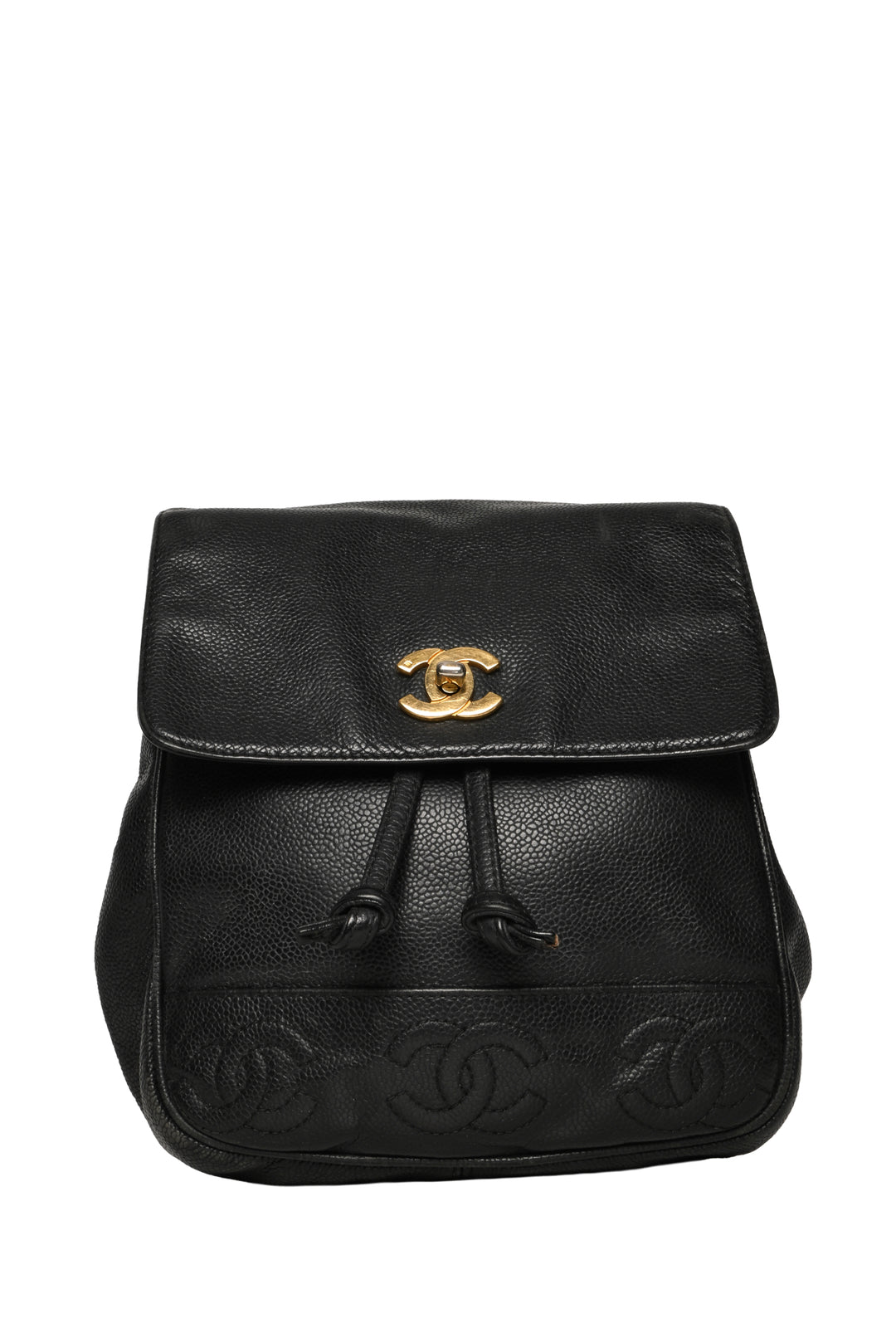 Chanel Vintage Caviar Triple CC BackPack
