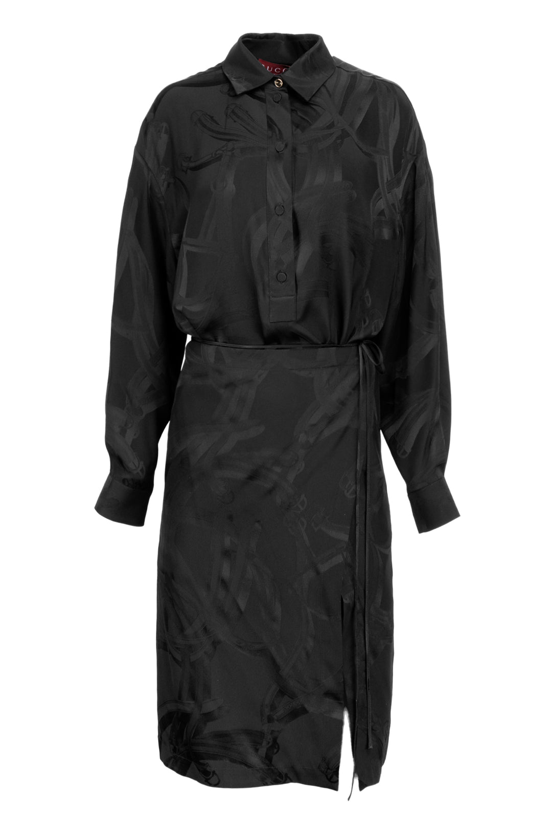 Gucci Size 40 Equestrian Printed Silk Maxi Dress