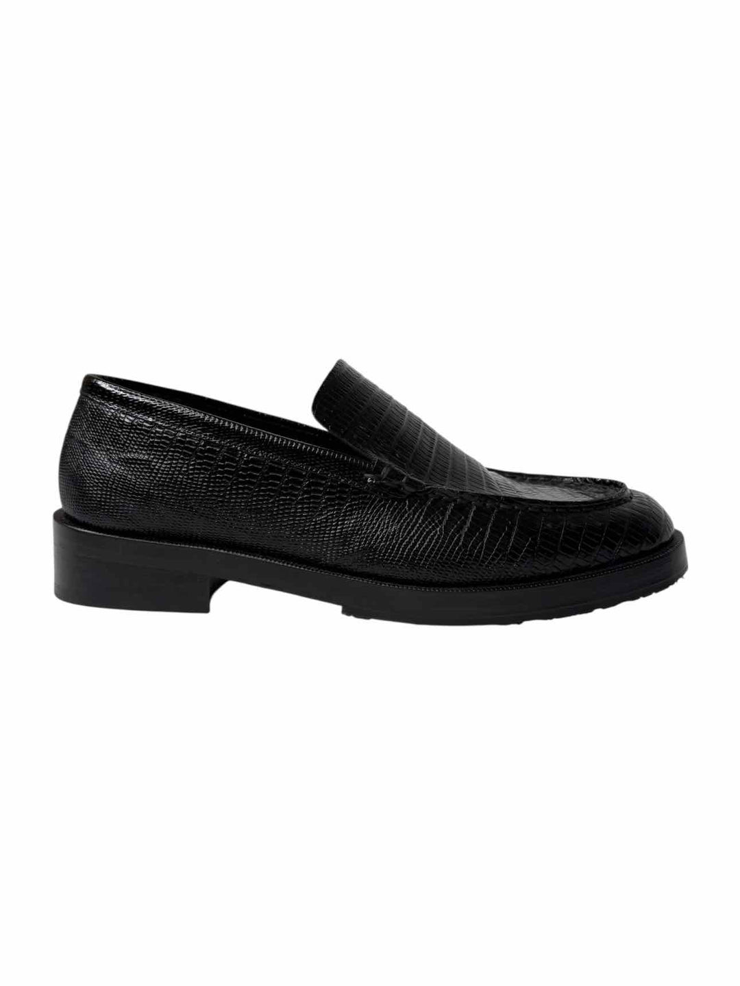By Far Croc Embossed Leather Size 40 Loafers