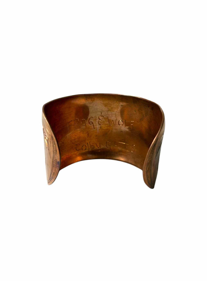 Colby Gates Indigenous Carved Copper Bracelet