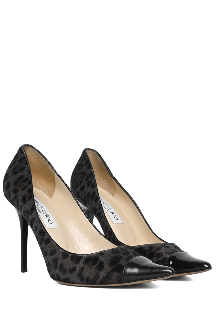 Jimmy Choo Size 37 Leopard Print Pony Hair Pumps