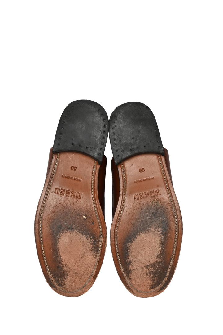 Hereu Size 38 Slingback Loafers