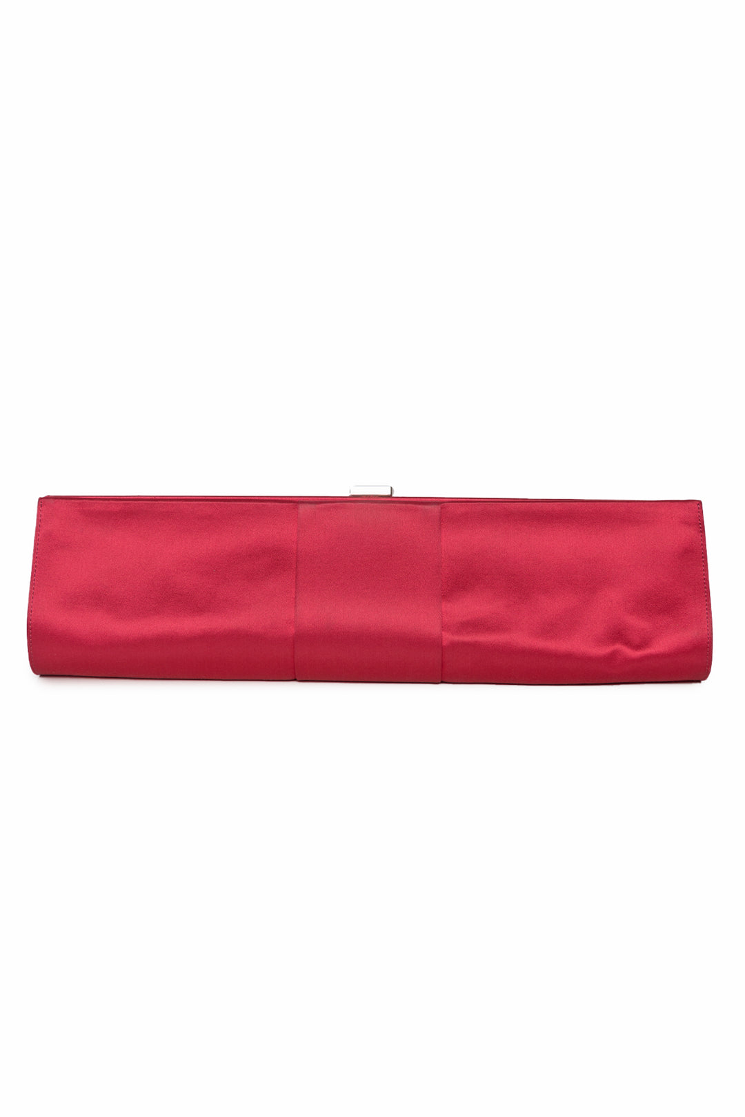 Roger Vivier Crystal Buckle Long Satin Clutch