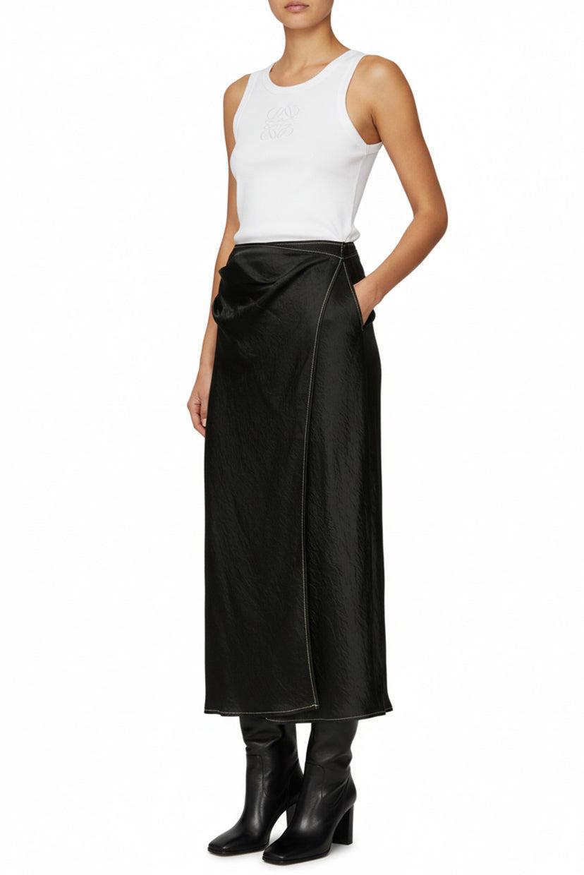 Acne Studios Size 36 Satin Wrap Skirt